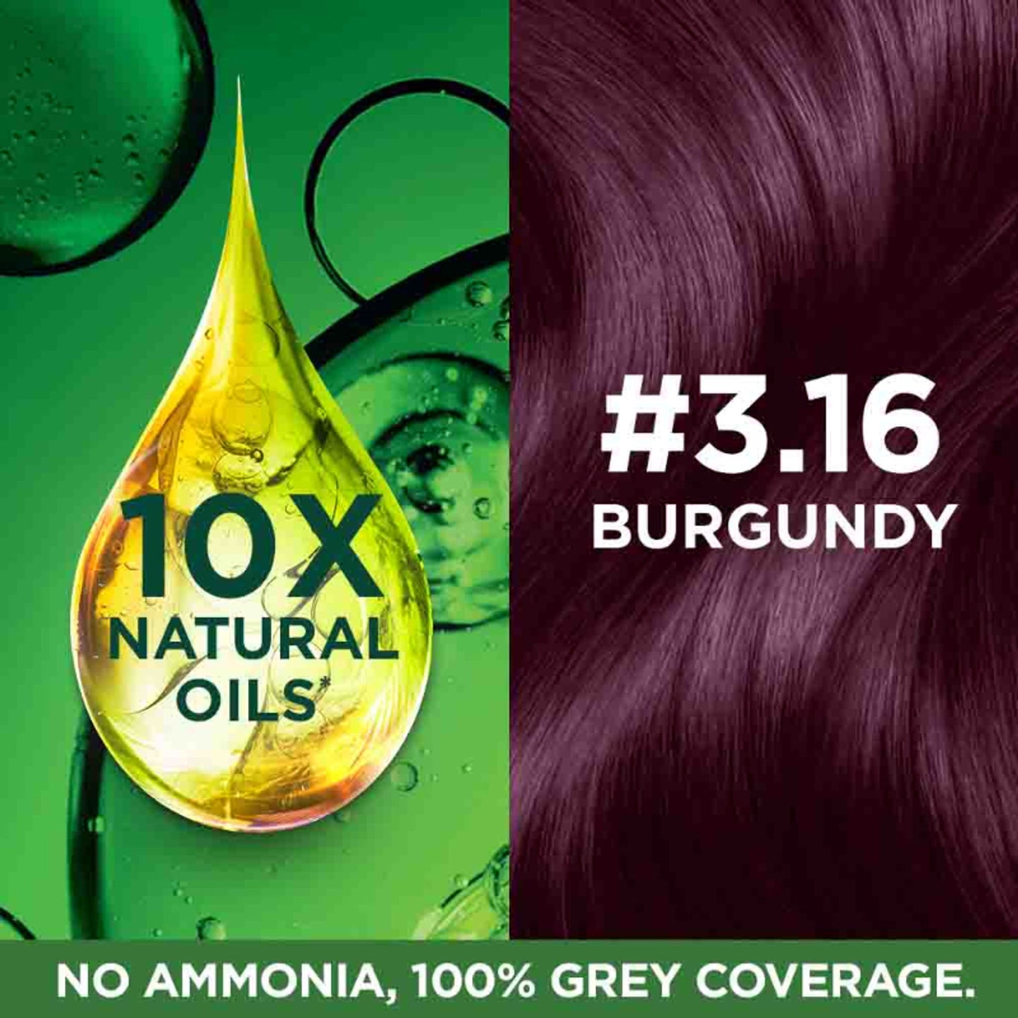 Garnier Hair Colouring Creme,Long-lasting,Smoothness & Shine,Color Naturals - 3.16 Burgundy