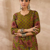 Dhiyona IE Floral Printed Cotton A-Line Tunic With Trousers Co-Ords