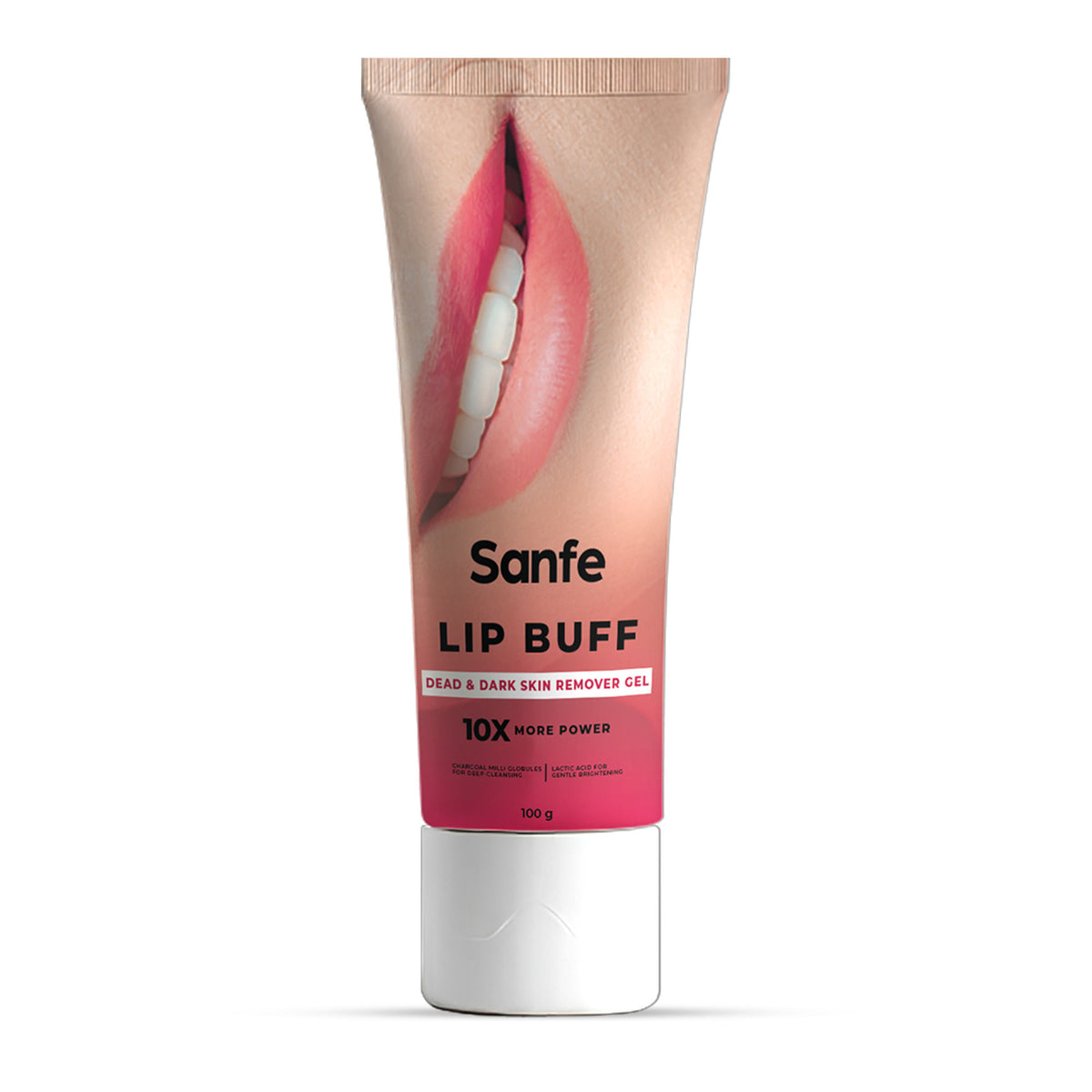Sanfe Lip Buff Gel, Dead & Dark Skin Removal Lip Scrub, Lip Balm For Pigmented Lips