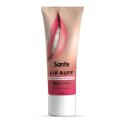 Sanfe Lip Buff Gel, Dead & Dark Skin Removal Lip Scrub, Lip Balm For Pigmented Lips