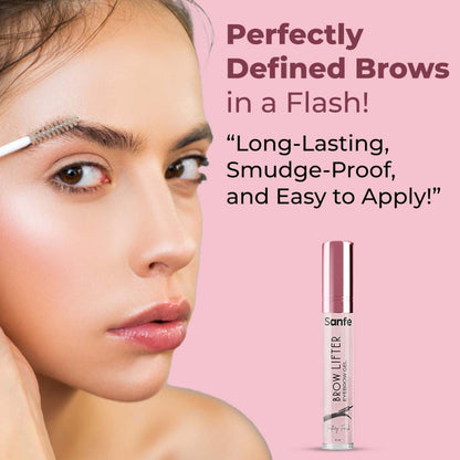Sanfe Brow Lifter Eyebrow Gel, Clear Setting Gel For Eyelashes & Brows, Waterproof & Sculpting