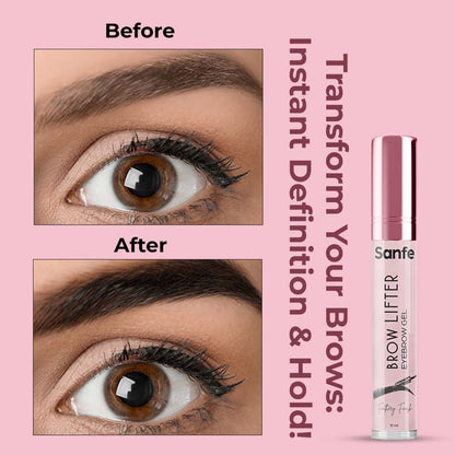 Sanfe Brow Lifter Eyebrow Gel, Clear Setting Gel For Eyelashes & Brows, Waterproof & Sculpting