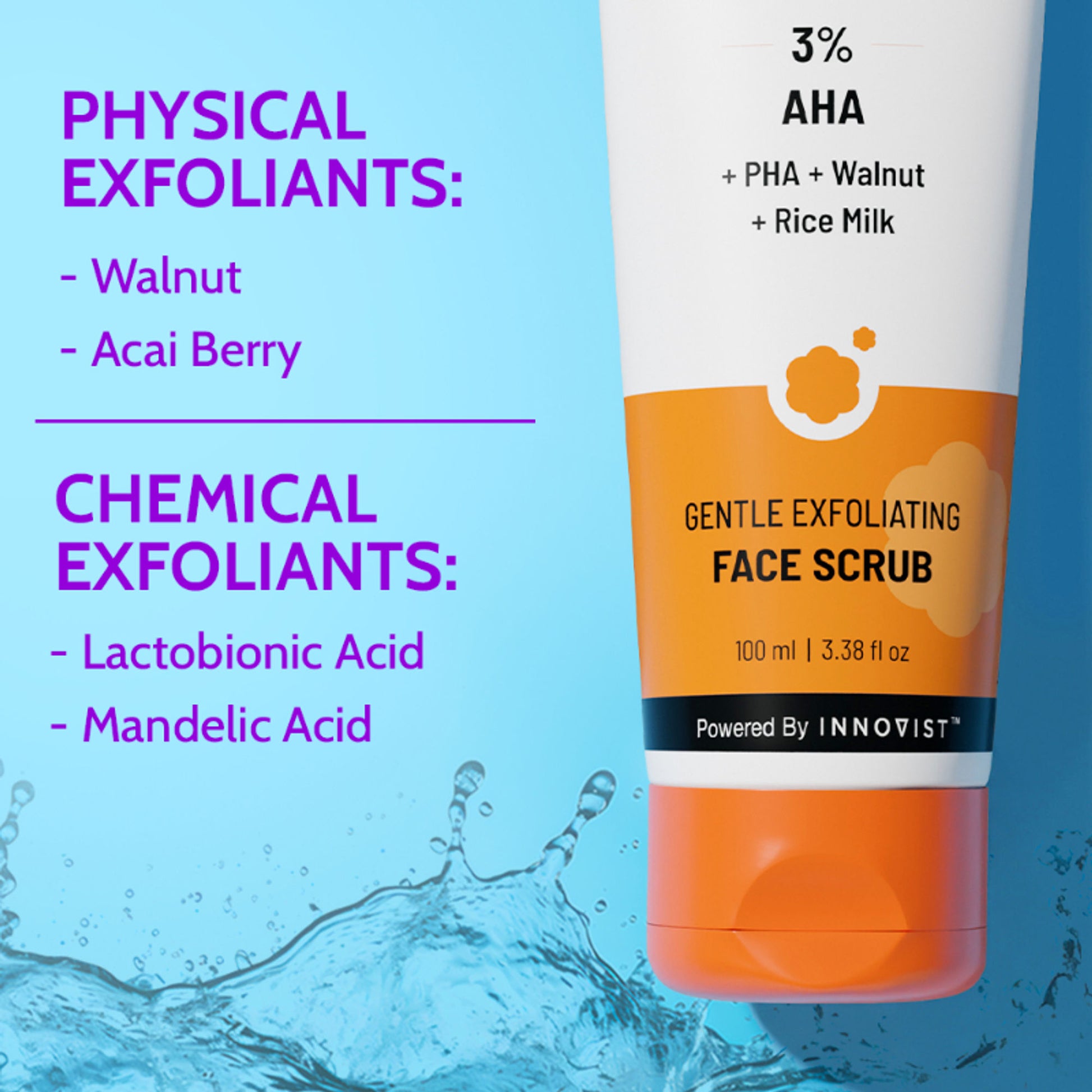 Chemist At Play 3% AHA Gentle Exfoliating Face Scrub For Dead Skin & Blackheads