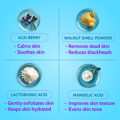 Chemist At Play 3% AHA Gentle Exfoliating Face Scrub For Dead Skin & Blackheads