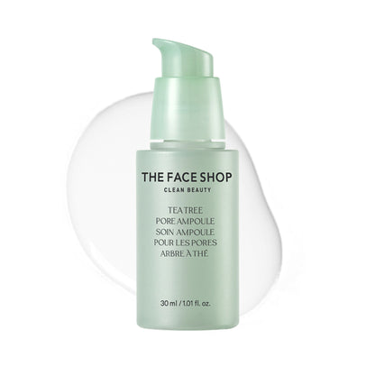 The Face Shop Tea Tree Pore Korean Ampoule Serum with AHA, Salicylic Acid (BHA) & PHA for Acne