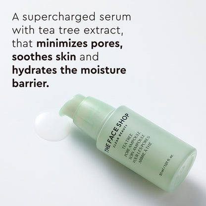 The Face Shop Tea Tree Pore Korean Ampoule Serum with AHA, Salicylic Acid (BHA) & PHA for Acne