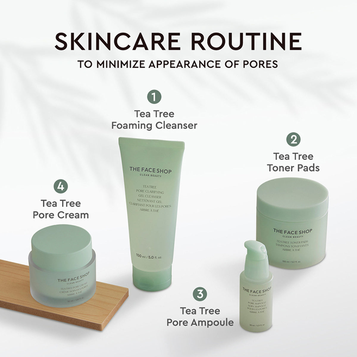 The Face Shop Tea Tree Pore Korean Ampoule Serum with AHA, Salicylic Acid (BHA) & PHA for Acne