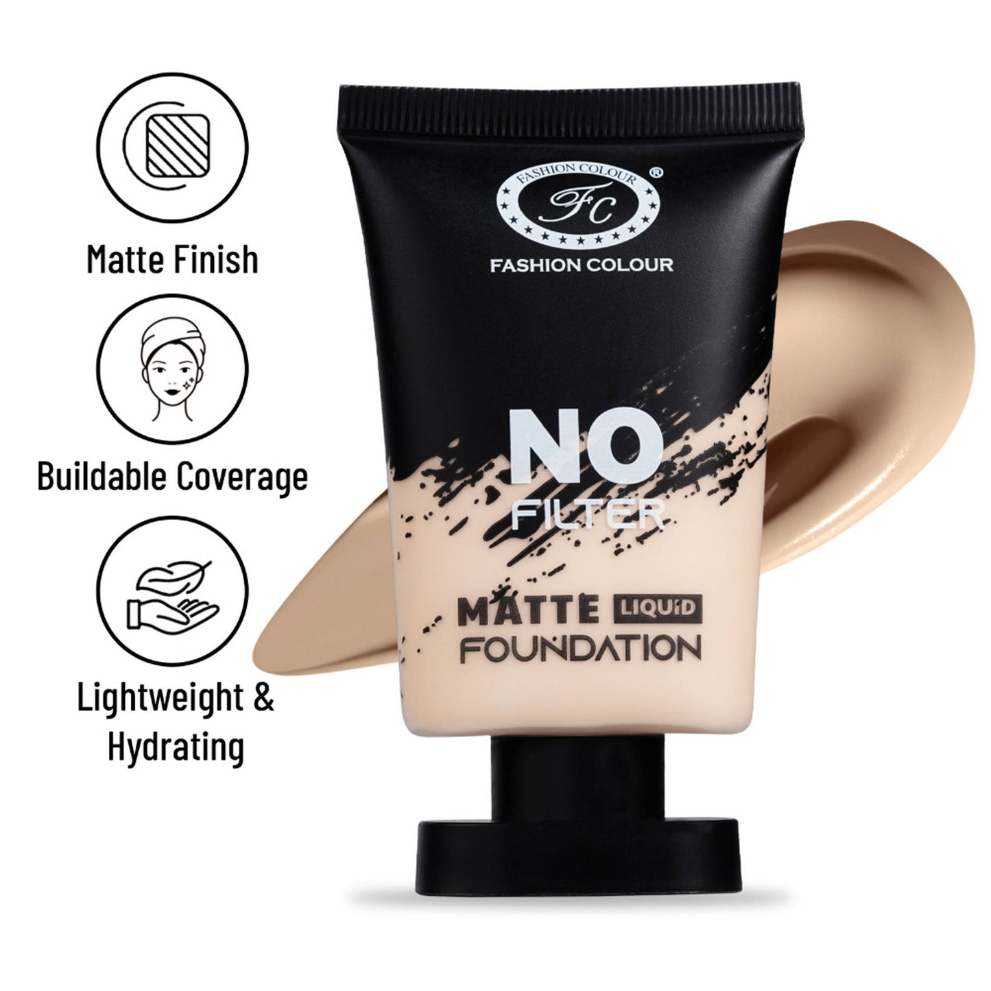 FASHION COLOUR No Filter Matte Liquid Foundation - Sun Beige