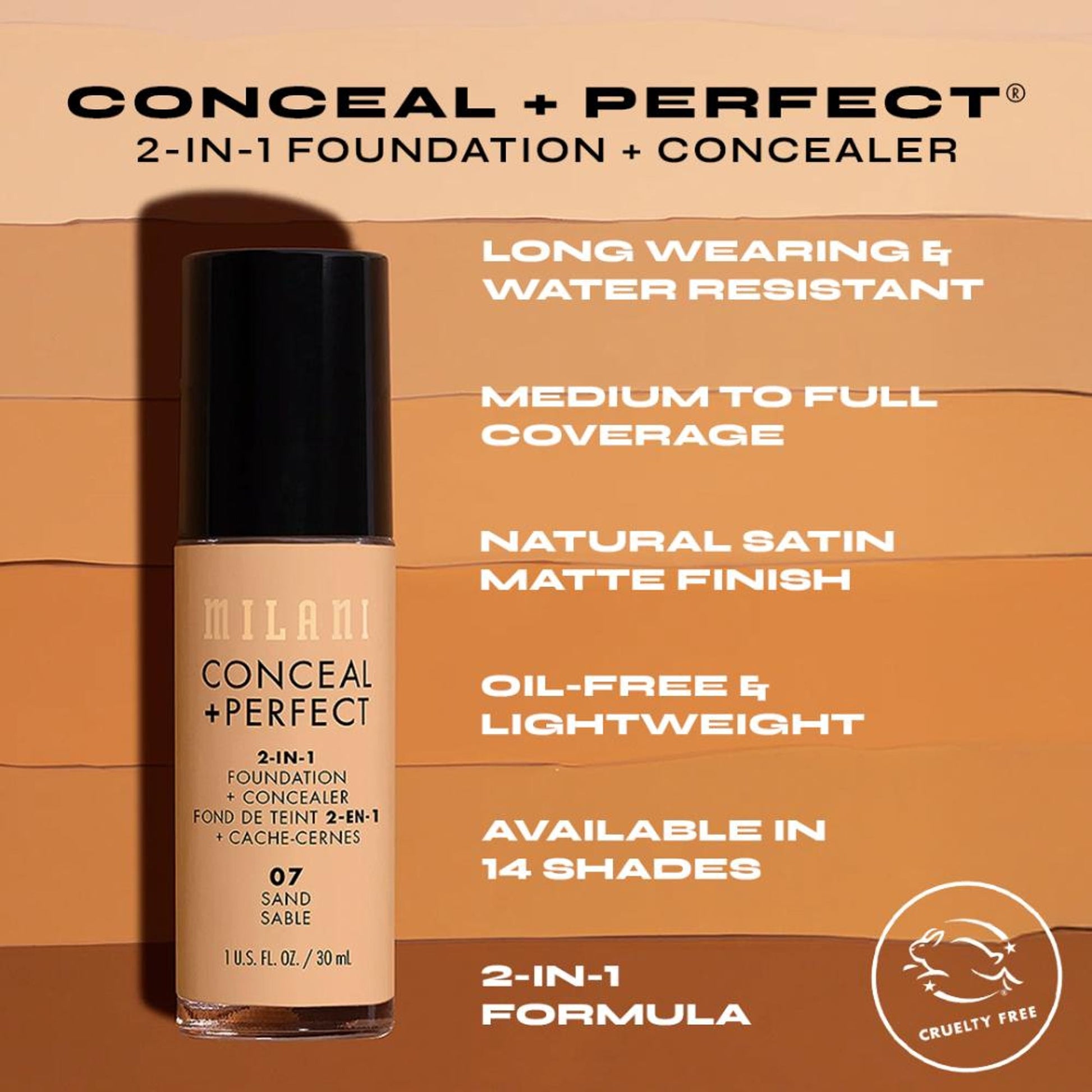 Milani Conceal + Perfect 2-in-1 Foundation + Concealer - 01 Creamy Vanilla