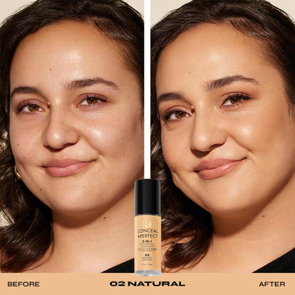 Milani Conceal + Perfect 2-in-1 Foundation + Concealer - 02 Natural