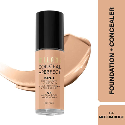 Milani Conceal + Perfect 2-in-1 Foundation + Concealer - 04 Medium Beige