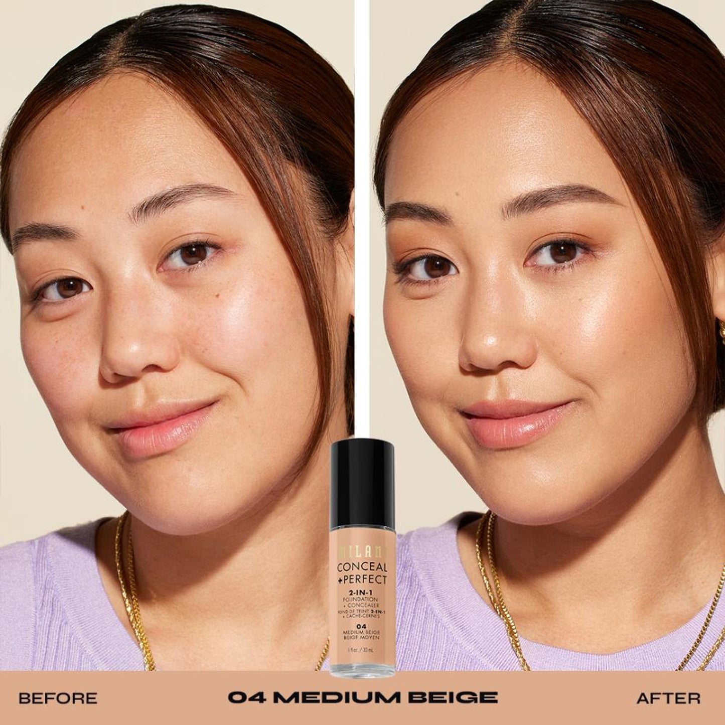 Milani Conceal + Perfect 2-in-1 Foundation + Concealer - 04 Medium Beige
