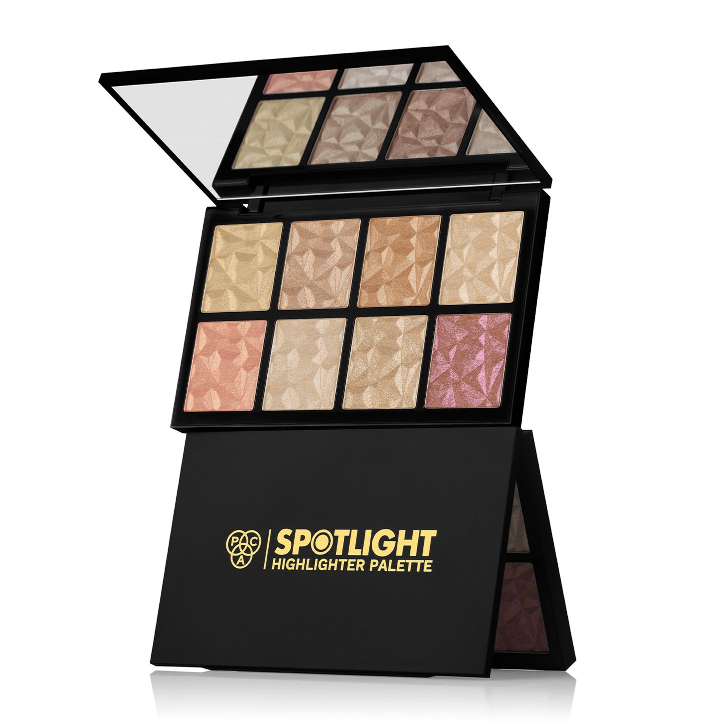 PAC Spotlight Highlighter Palette - Highly Pigmented Silky Smooth Texture, Radiant Glow in One Swipe