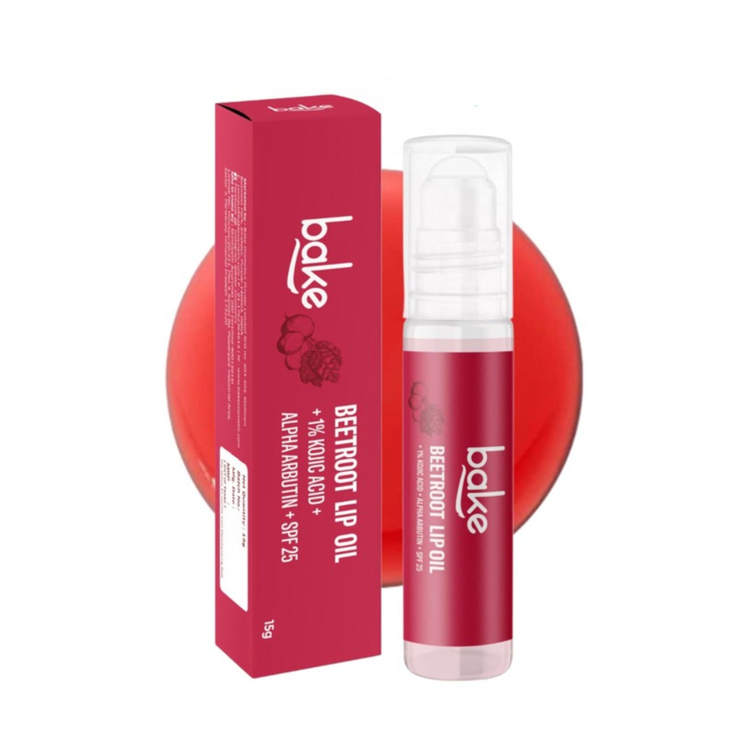 Bake 1% Kojic Acid + Alpha Arbutin Tinted Lip Balm Oil For Pigmented & Dark Lips With SPF 25