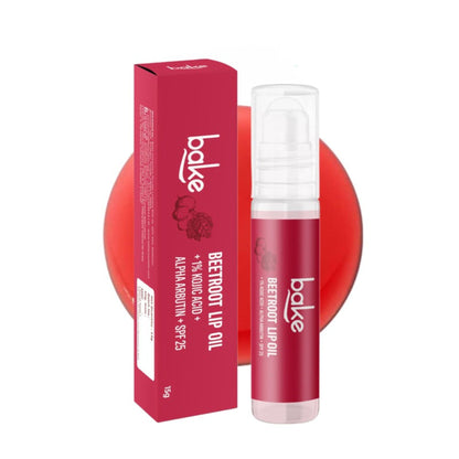 Bake 1% Kojic Acid + Alpha Arbutin Tinted Lip Balm Oil For Pigmented & Dark Lips With SPF 25