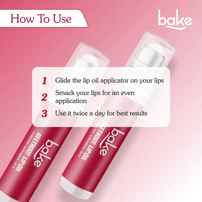 Bake 1% Kojic Acid + Alpha Arbutin Tinted Lip Balm Oil For Pigmented & Dark Lips With SPF 25
