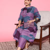 Dhiyona VA Women'sAbstract Printed Mandarin Collar Kurta with Palazzos