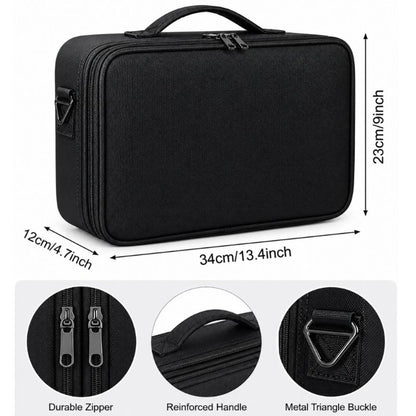Rhe Cosmetics Medium Large Travel Makeup Bag - Black