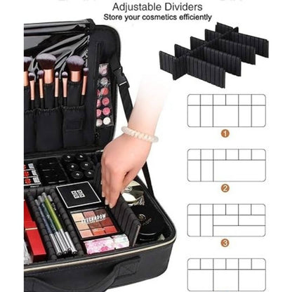 Rhe Cosmetics Medium Large Travel Makeup Bag - Black