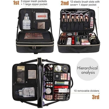 Rhe Cosmetics Medium Large Travel Makeup Bag - Black