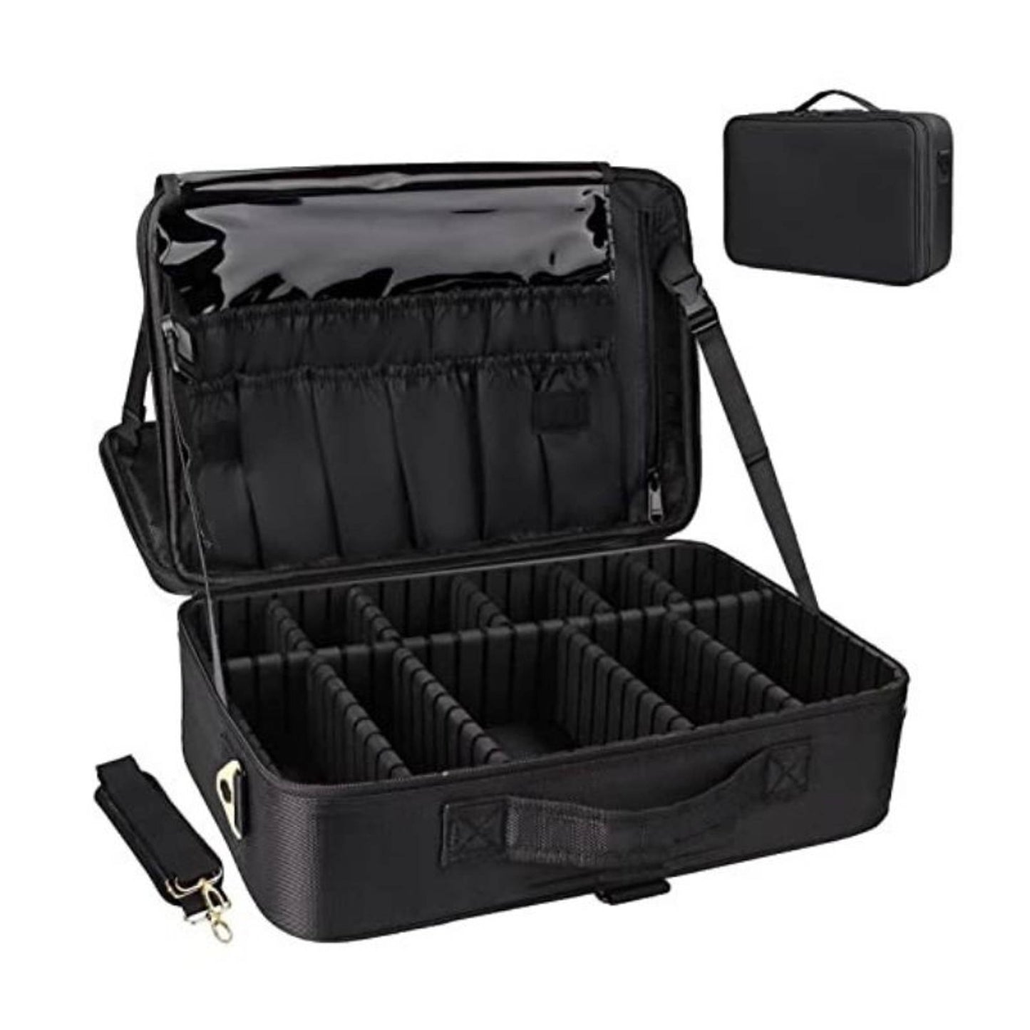 Rhe Cosmetics Medium Large Travel Makeup Bag - Black