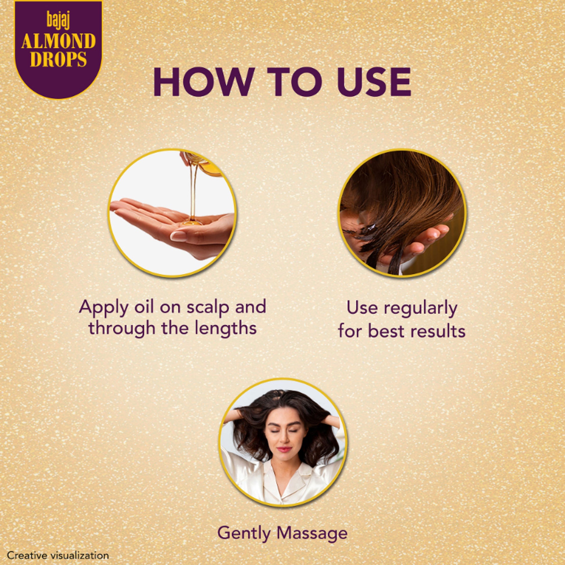 Bajaj Almond Drops Almond Oil 6X Vitamin E Nourishment Non Sticky Hair Oil For Hair Fall Control