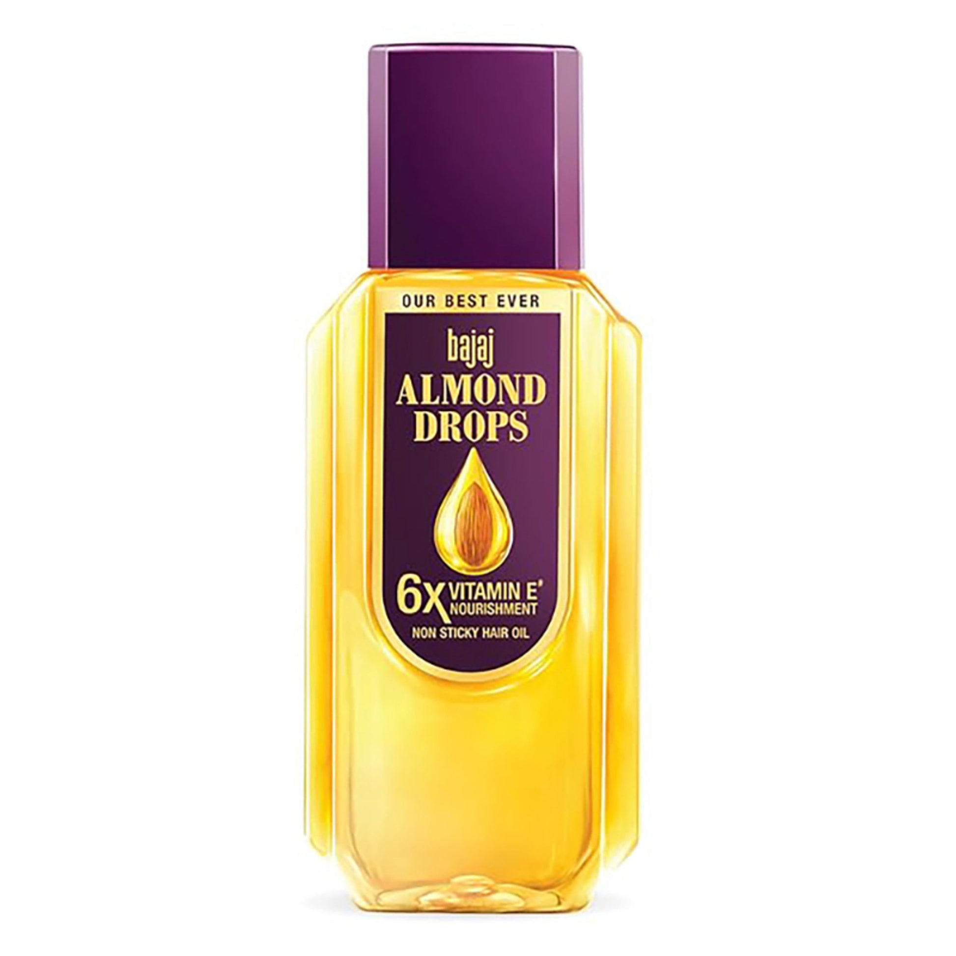 Bajaj Almond Drops Almond Oil 6X Vitamin E Nourishment Non Sticky Hair Oil For Hair Fall Control