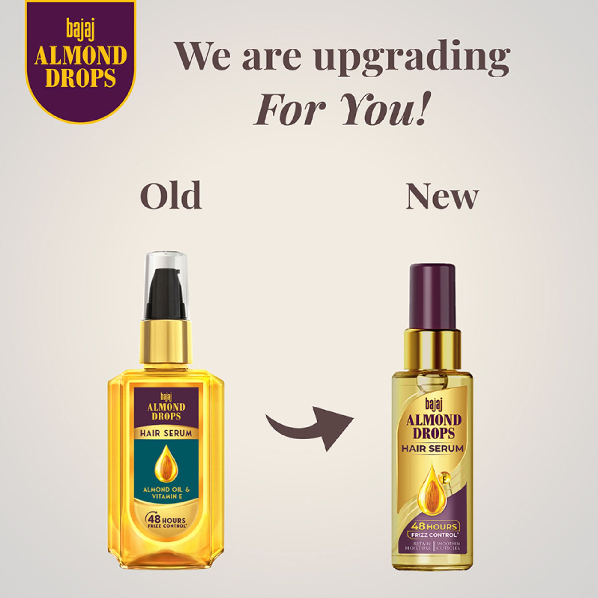 Bajaj Almond Drops Serum With Oil For Hair With Almond Oil & Vitamin E