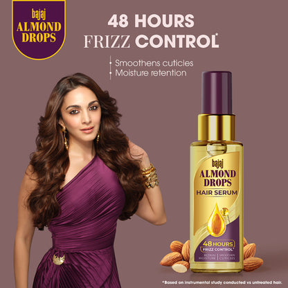 Bajaj Almond Drops Serum With Oil For Hair With Almond Oil & Vitamin E