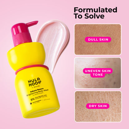 FoxTale Hula Hoop Brightening Body Wash by Foxtale , Exfoliates & Reduces Tan