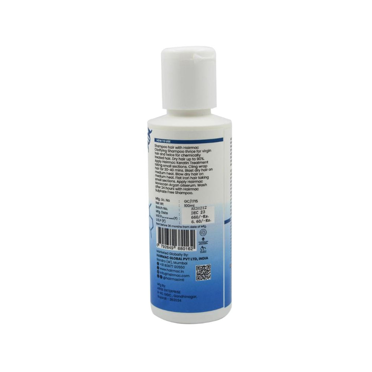 Hairmac Professional Advanced Keratin Treatment for all Hair types. 80% straight hair