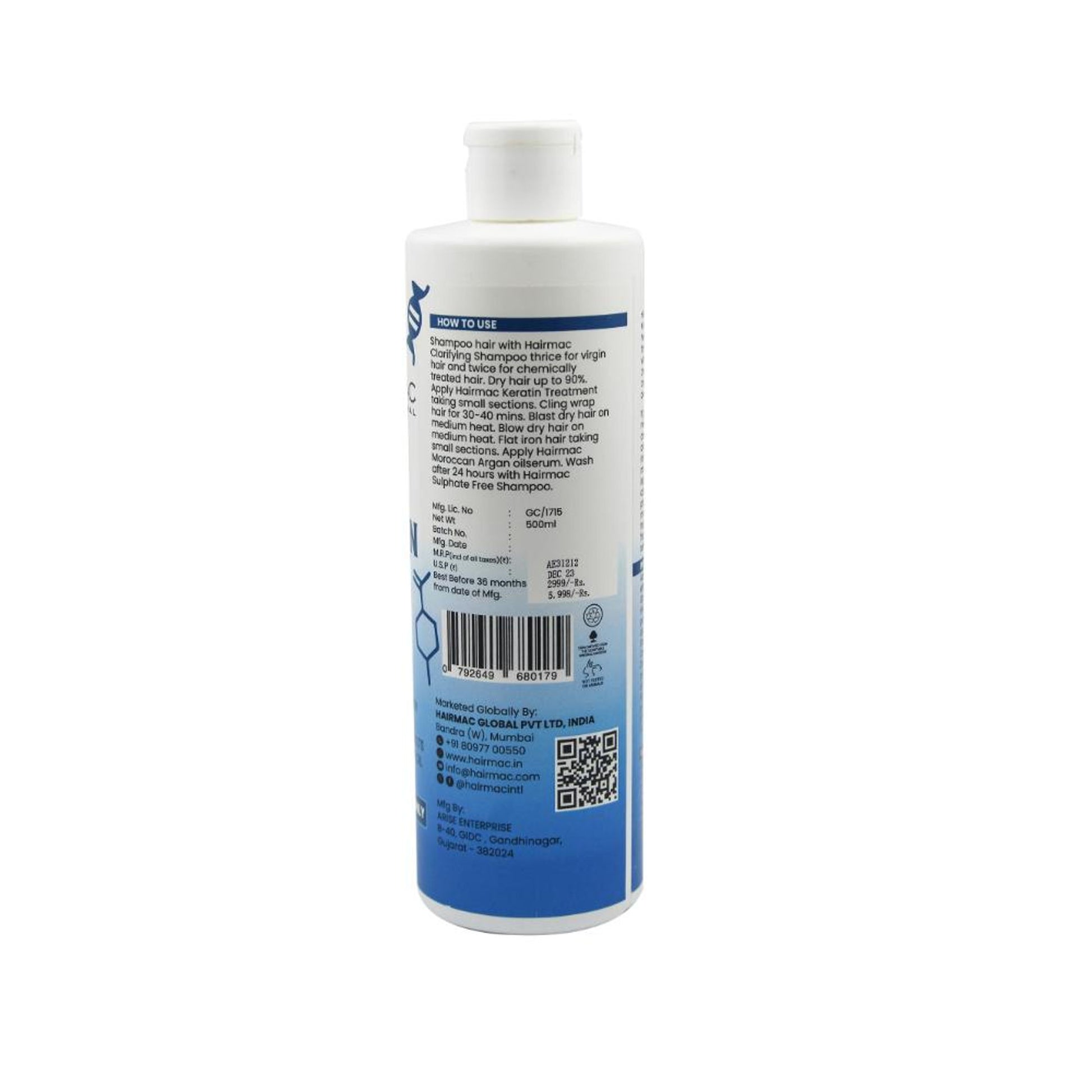 Hairmac Professional Advanced Keratin Treatment for all Hair types. 80% straight hair