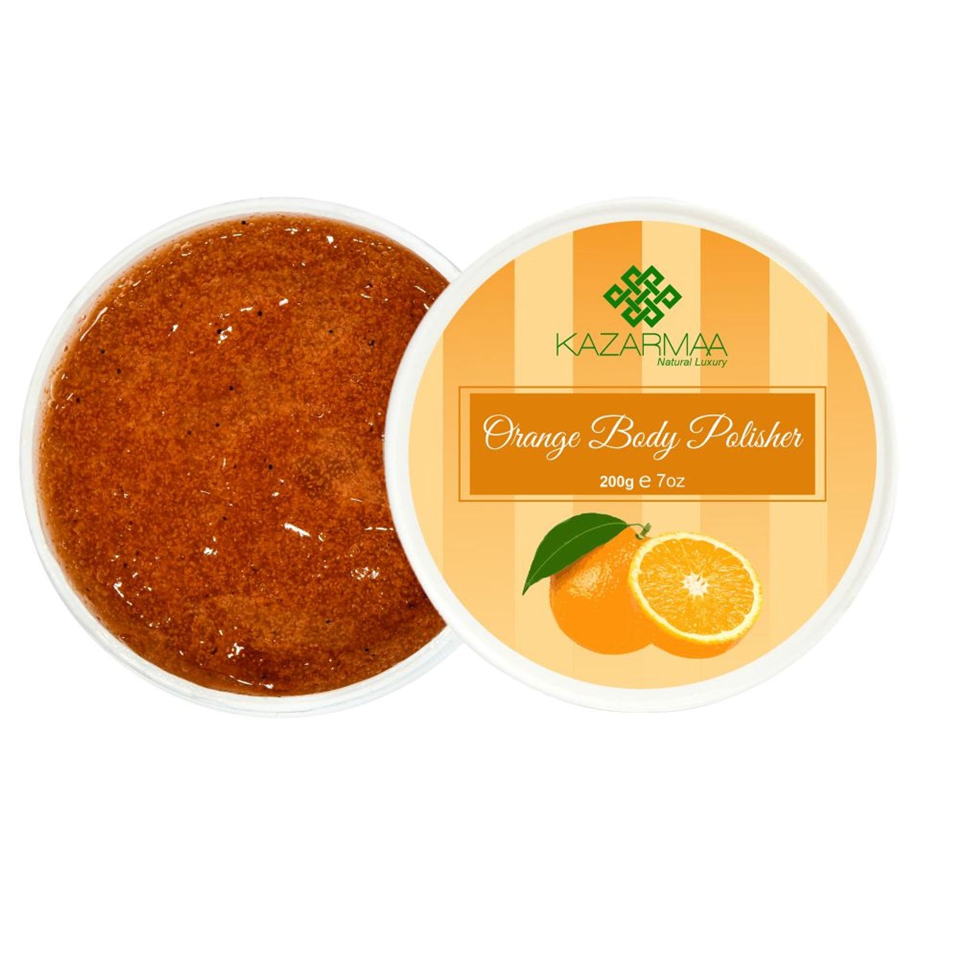 Kazarmaa Orange Body Polisher Exfoliating Body Scrub For Skin Lightening And Radiant Glow
