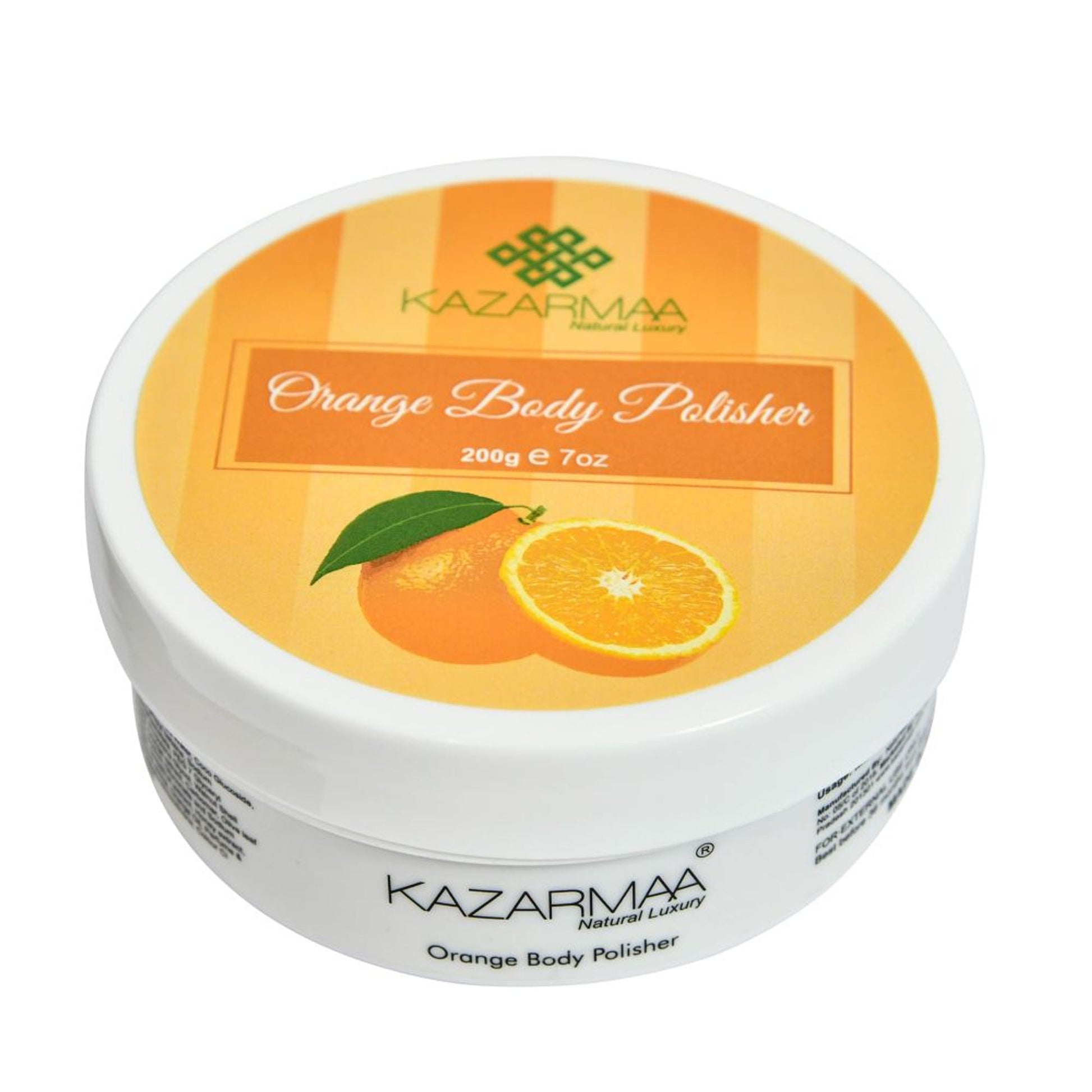 Kazarmaa Orange Body Polisher Exfoliating Body Scrub For Skin Lightening And Radiant Glow