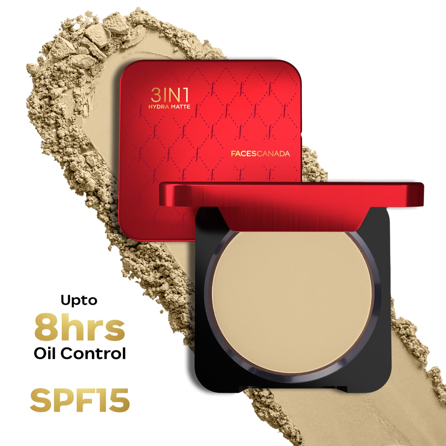 Faces Canada 3In1 All Day Hydra Matte Compact Powder - Ivory 01