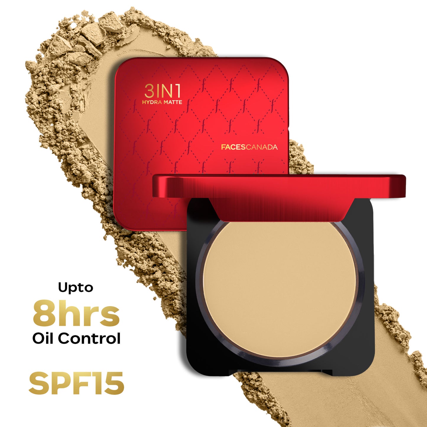 Faces Canada 3In1 All Day Hydra Matte Compact Powder - Natural 03