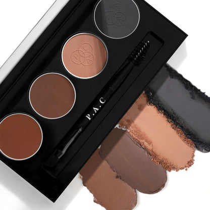 PAC SuperBrowww Palette X4 02 Brow Binge - Cream & Powder Formula, Natural Shades, Seamless Blending