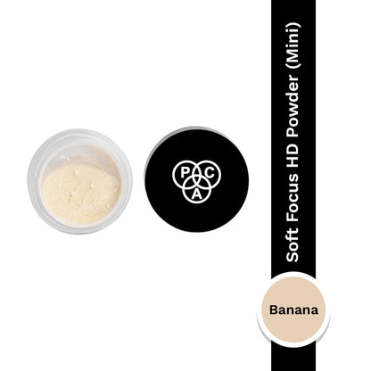 PAC HD Powder Banana - Absorbs Oil & Shine, Ultra Blurring Matte Finish, Prevents Flashbacks - Banana