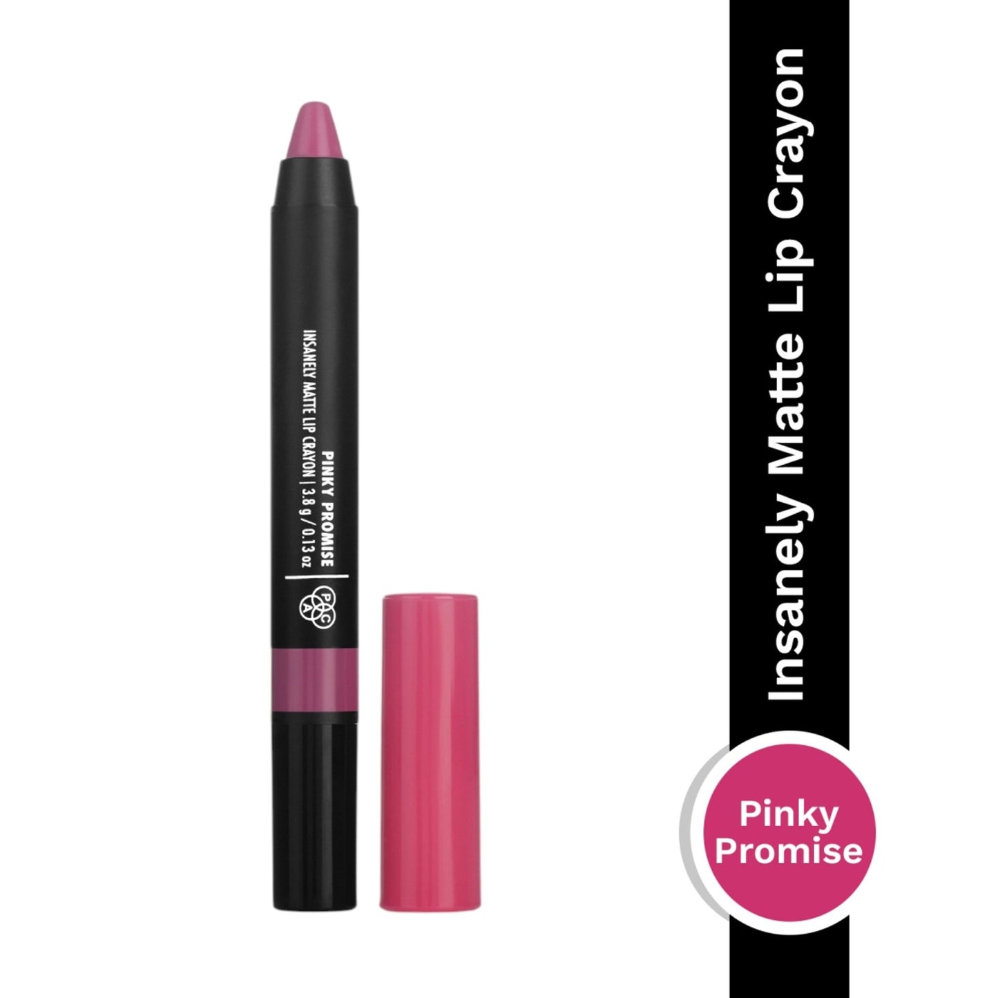 PAC Insanely Matte Lip Crayon - 12H Longlasting, Non Drying, Smudgeproof, Matte Finish - Pinky Promise
