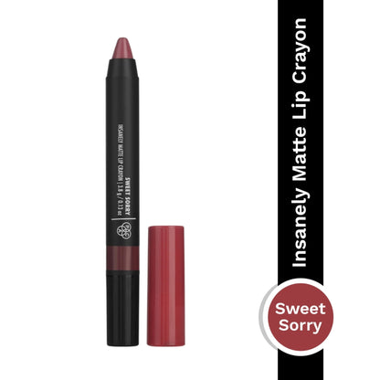 PAC Insanely Matte Lip Crayon - 12H Longlasting, Non Drying, Smudgeproof, Matte Finish - Sweet Sorry