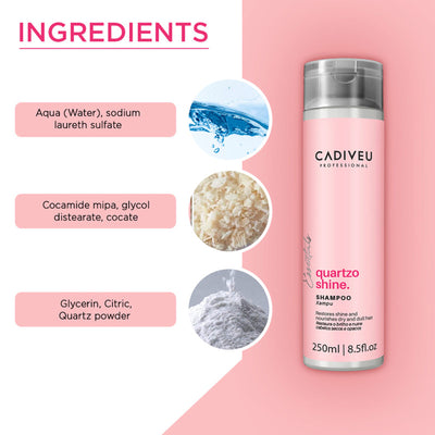 Cadiveu Quartzo Shine Shampoo For Soft & Shiny Hair