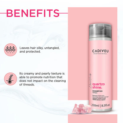 Cadiveu Quartzo Shine Shampoo For Soft & Shiny Hair