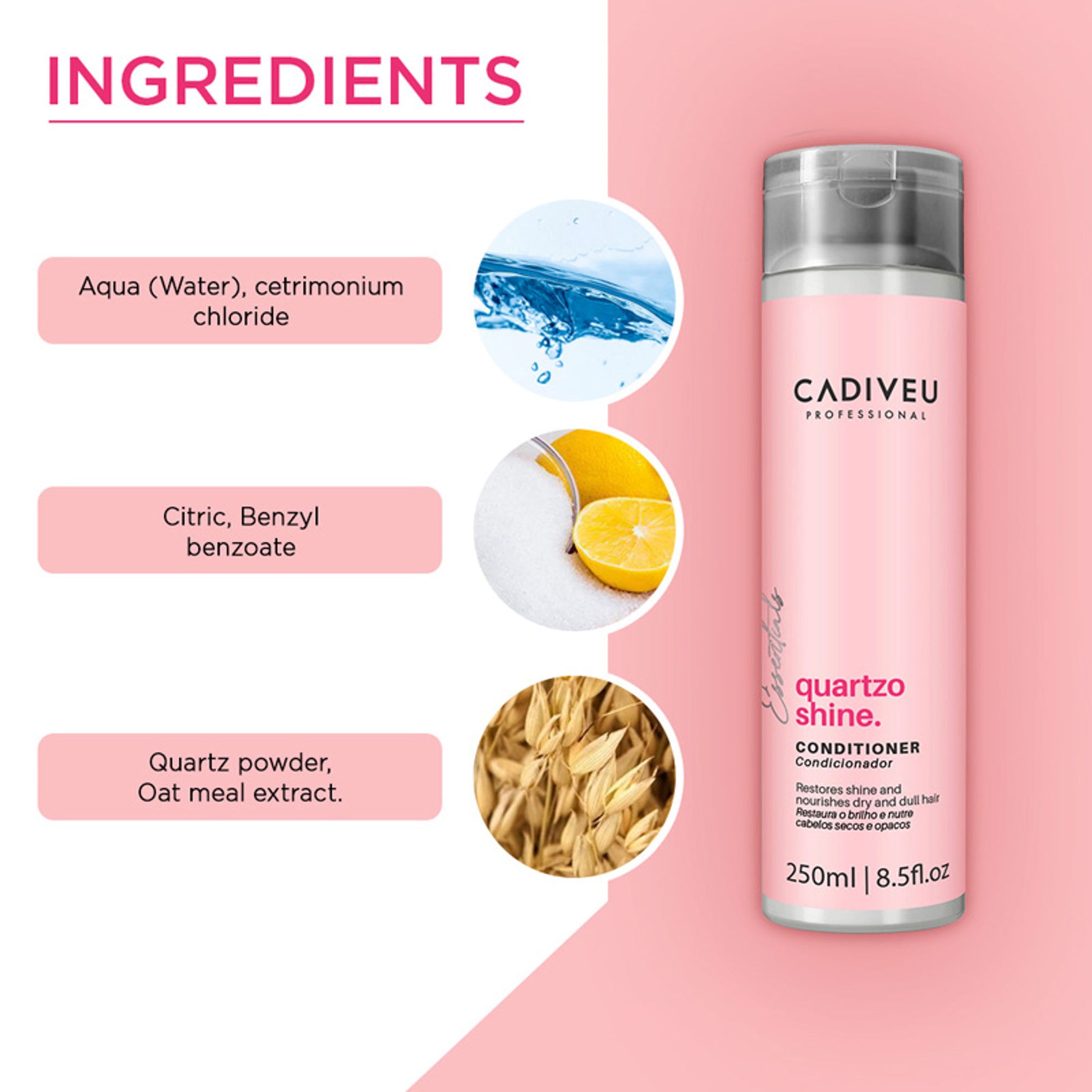 Cadiveu Quartzo Shine Conditioner For Soft & Shiny Hair
