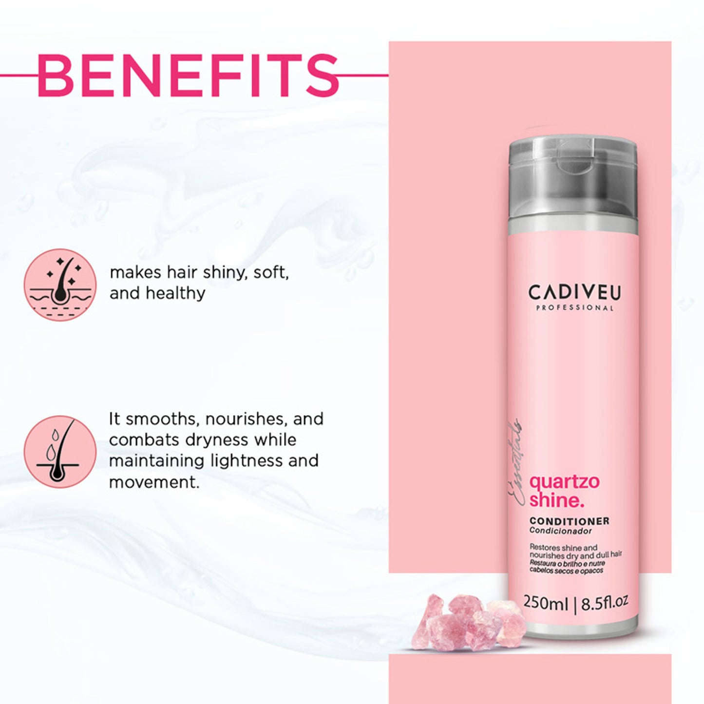Cadiveu Quartzo Shine Conditioner For Soft & Shiny Hair