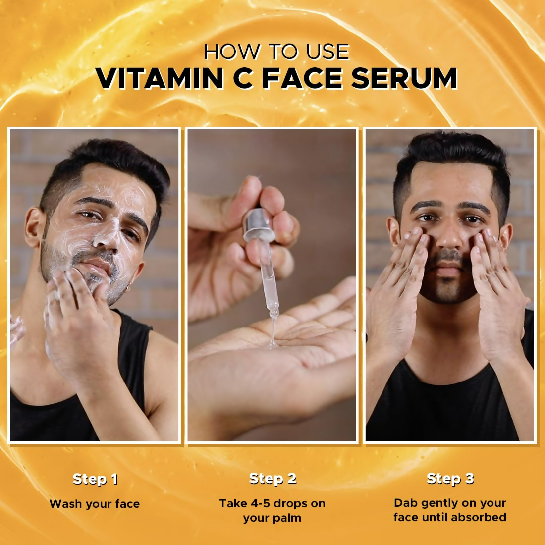 The Man Company 40% Vitamin C Face Serum bottle with dropper, showcasing a clear liquid serum for brightening skin.