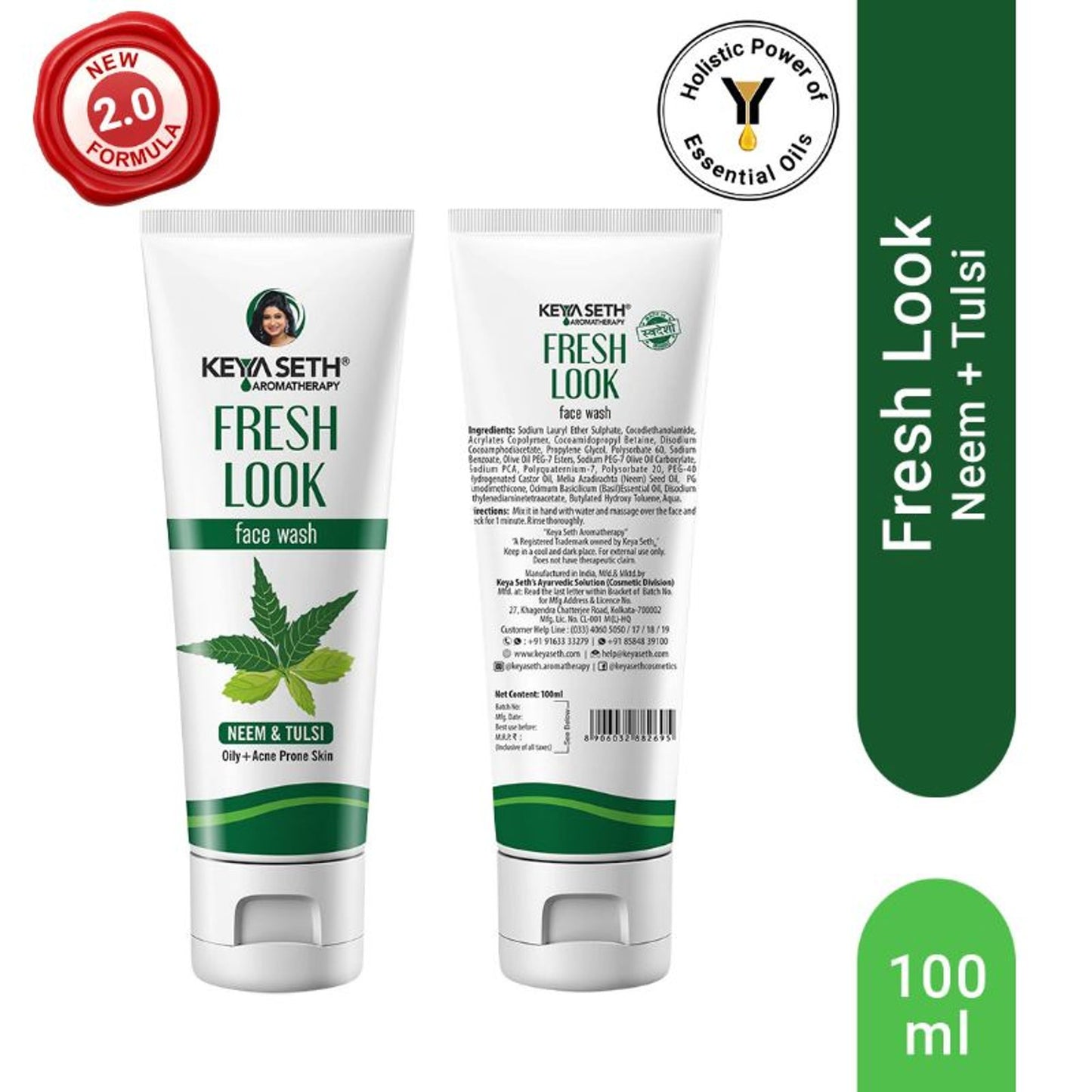Keya Seth Aromatherapy Fresh Look Face Wash Neem & Tulsi