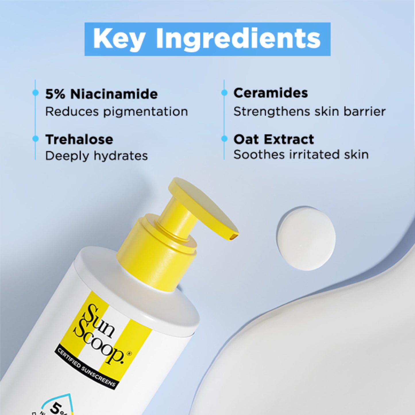 SunScoop 5% Niacinamide Sunscreen Body Lotion SPF 50+ PA++++ 24-Hrs Moisturization In-Vivo Tested