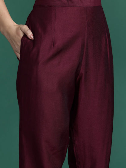 Dhiyona IE Pleated Liva Kurta with Trousers