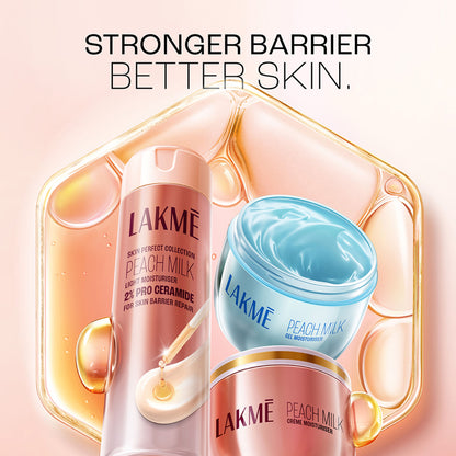 Lakmé Peach Creme Moisturiser, Ceramide & Peptide, Skin Barrier Repair & Hydrated Glow