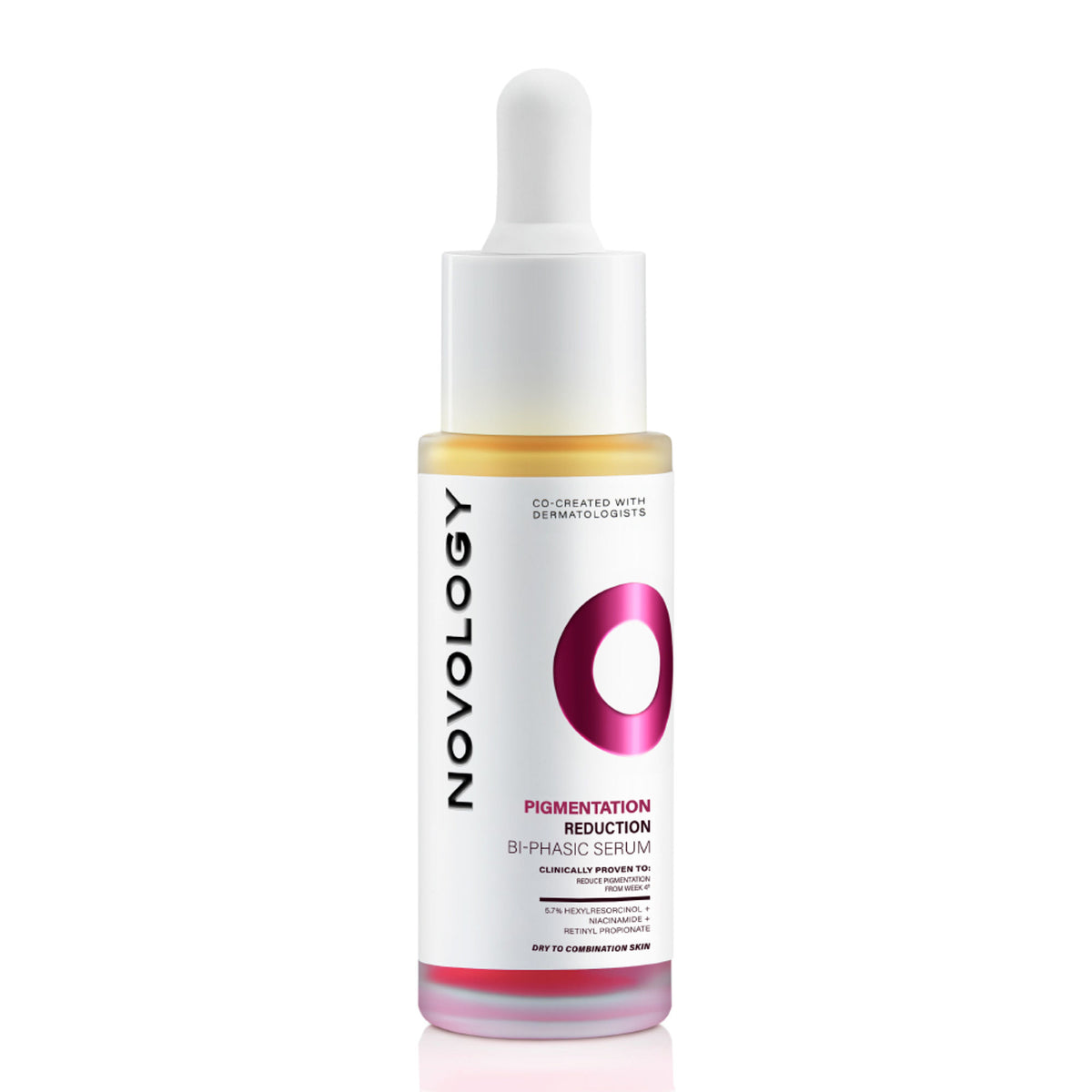 Novology Bi-Phasic Serum for Hyperpigmentation, Dark Spots, Blemishes and Acne Marks, Dermat Tested
